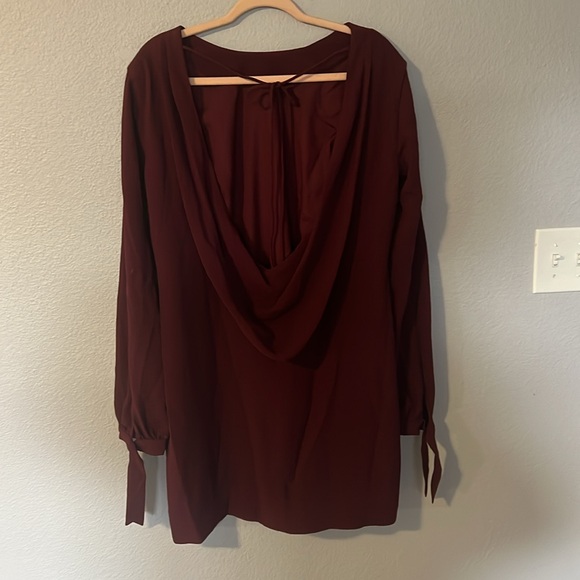 Dress the Population Burgundy Long Sleeve Dress - NWT - Picture 4 of 8